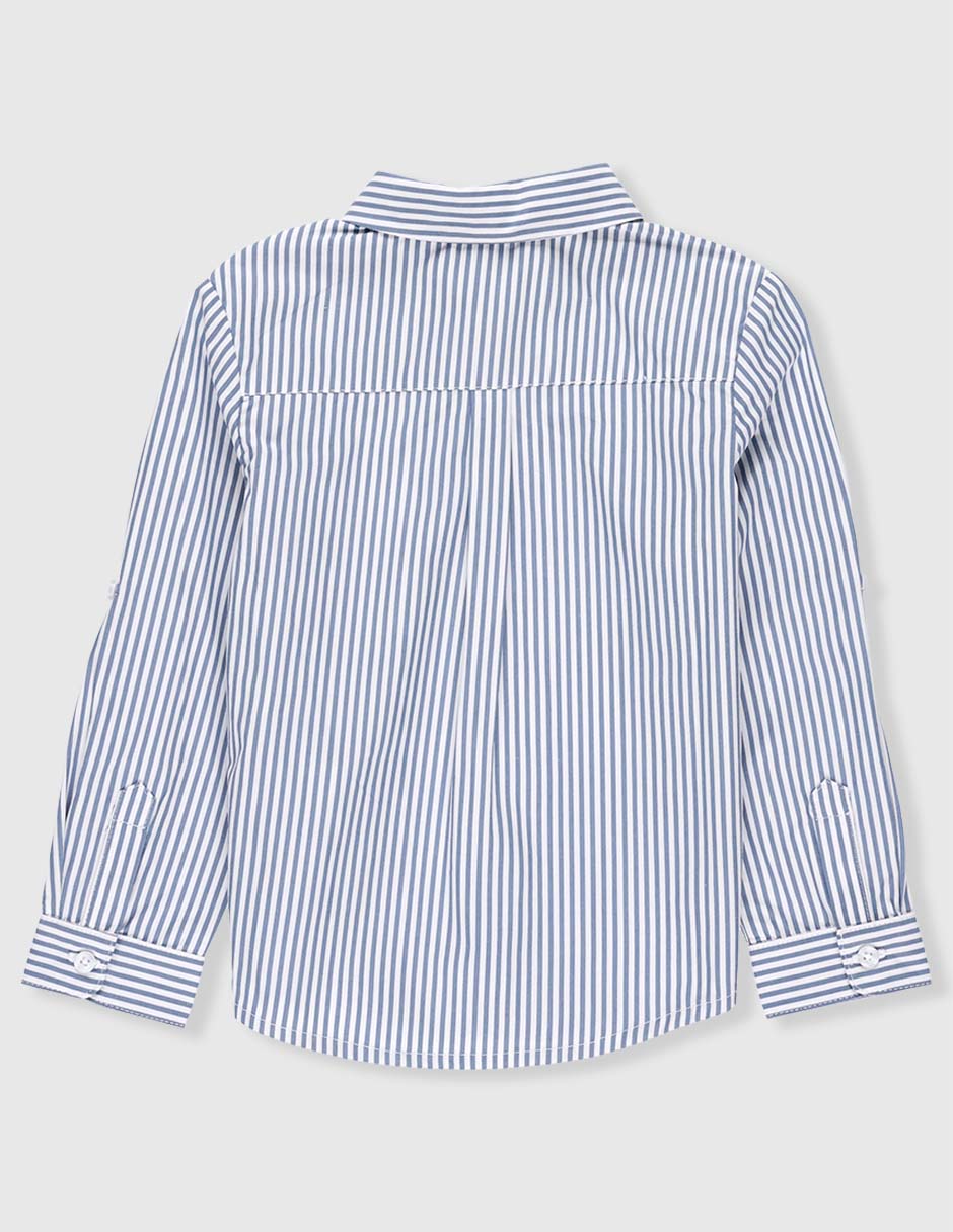 Camisa de vestir de algodón manga larga para bebé niño