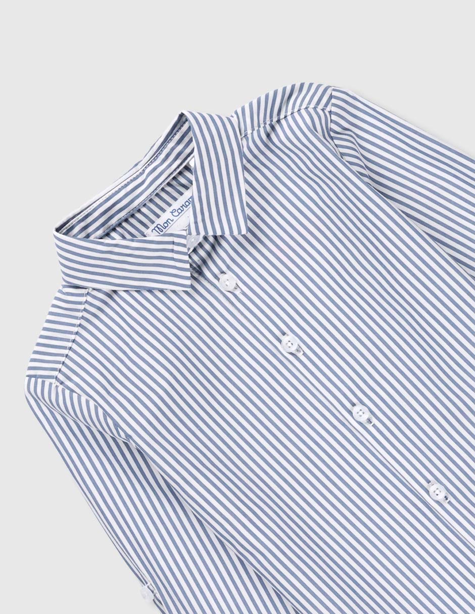 Camisa de vestir de algodón manga larga para bebé niño