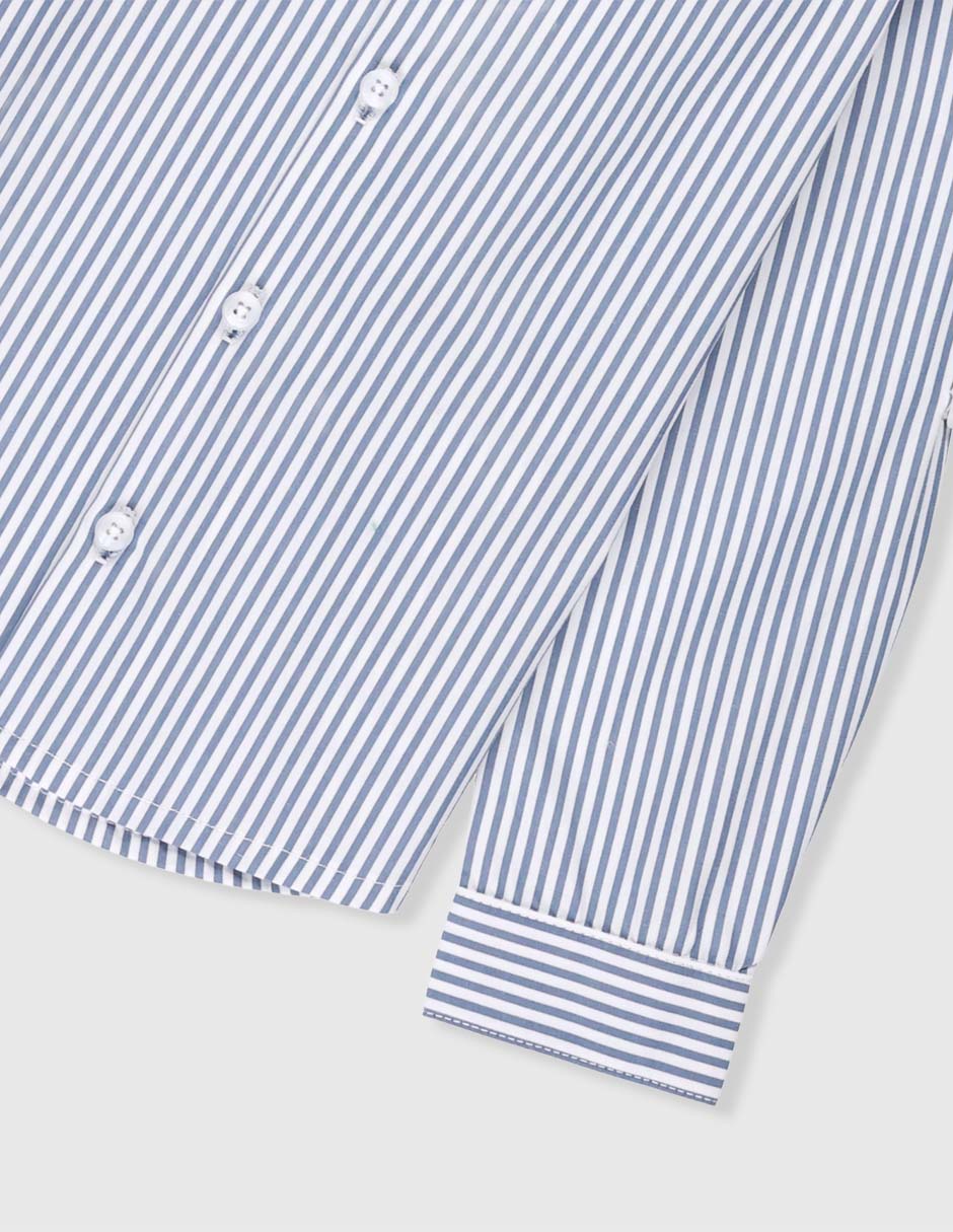 Camisa de vestir de algodón manga larga para bebé niño