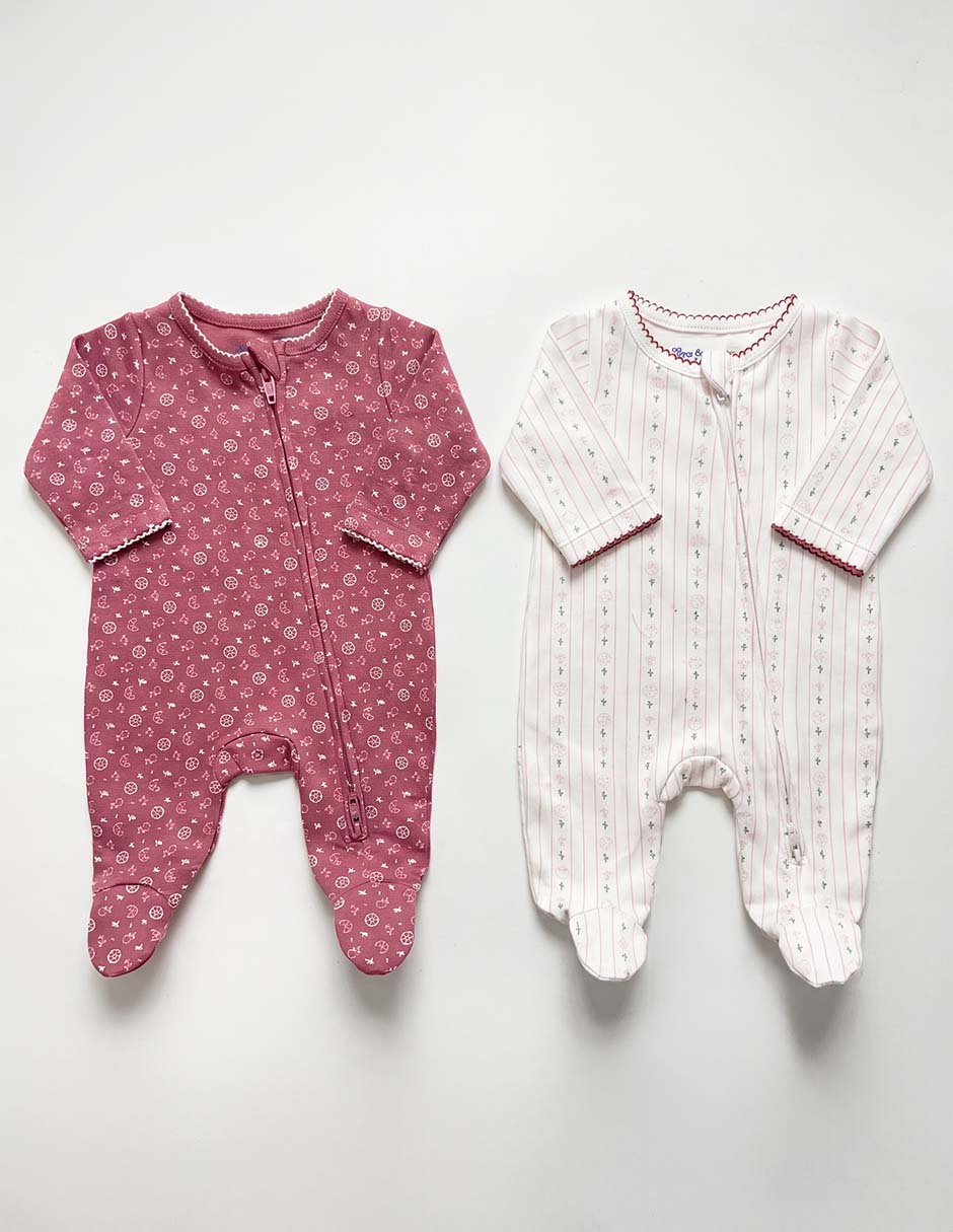 Set mameluco de algodón para bebé niña Set mameluco de algodón para bebé niña