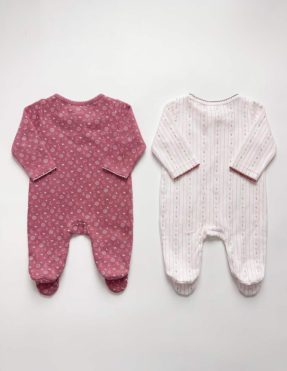 Set mameluco de algodón para bebé niña 5