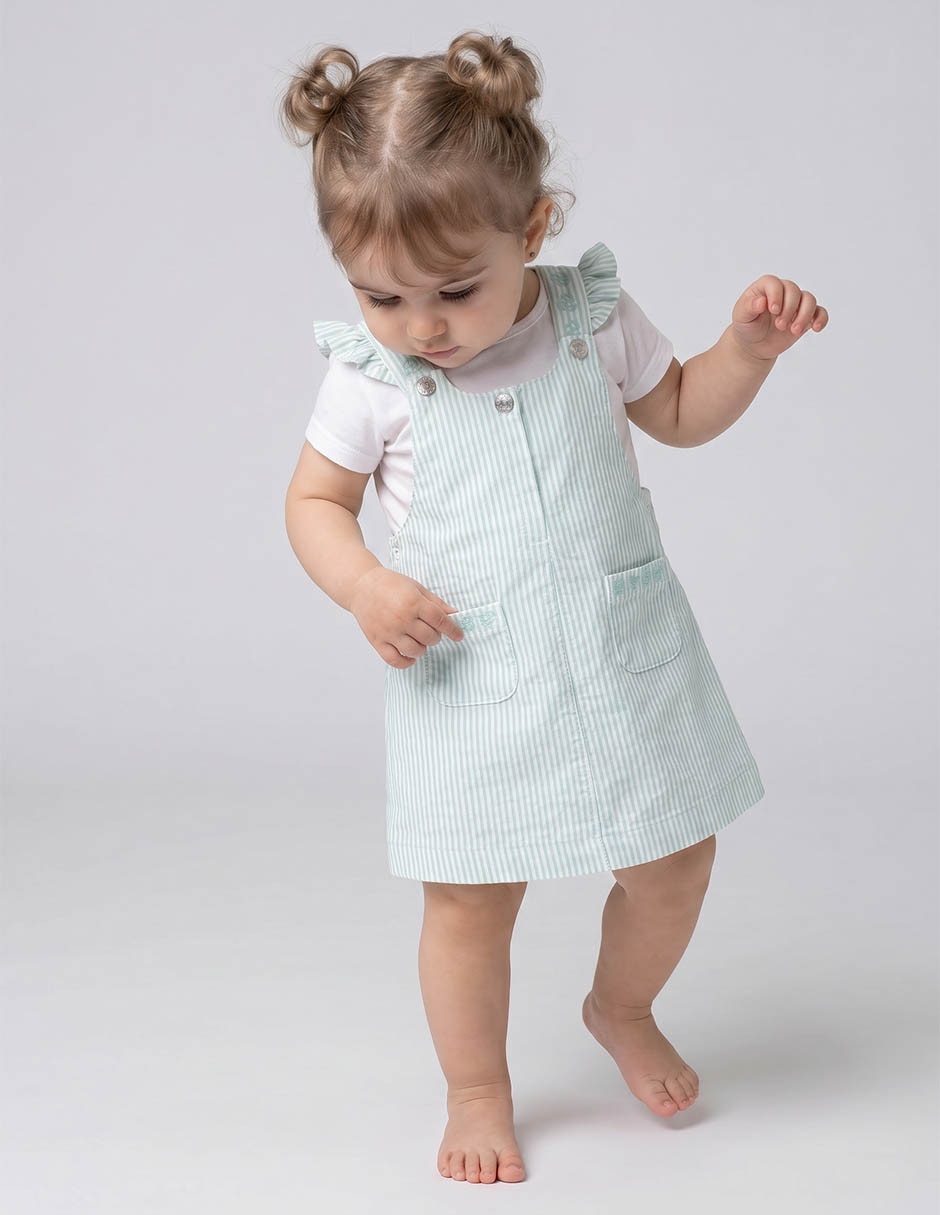 Vestido manga corta para niña Vestido manga corta para niña