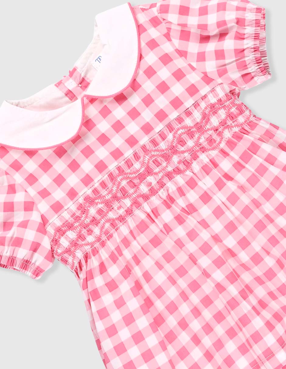 Vestido con calzón manga globo para bebé niña