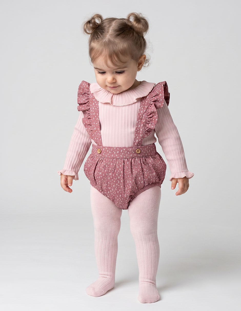 Conjunto casual de algodón para bebé niña 3 piezas Conjunto casual de algodón para bebé niña 3 piezas