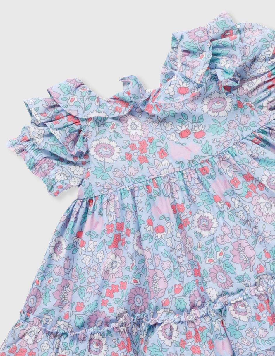 Vestido manga globo para niña 3
