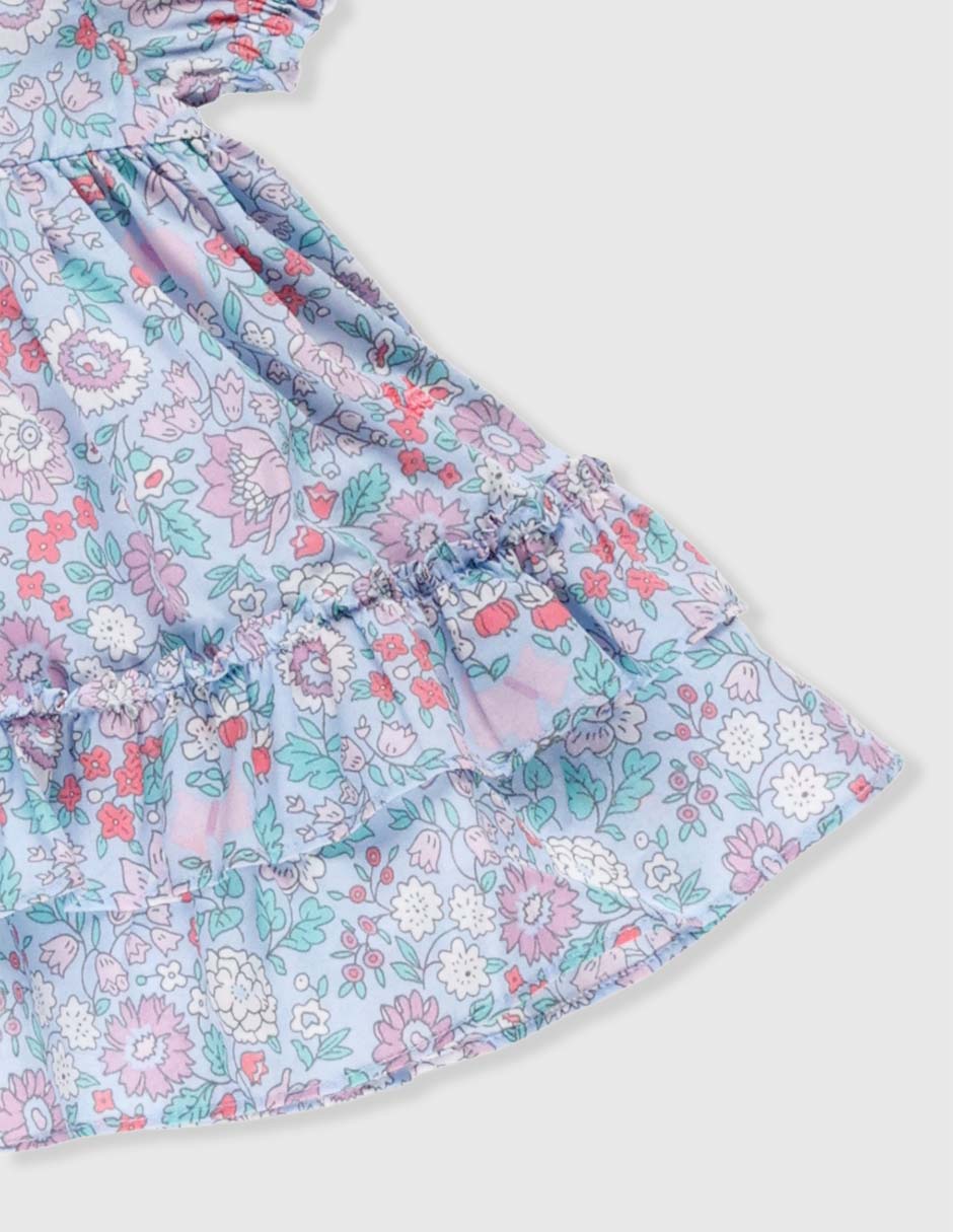 Vestido manga globo para niña 4