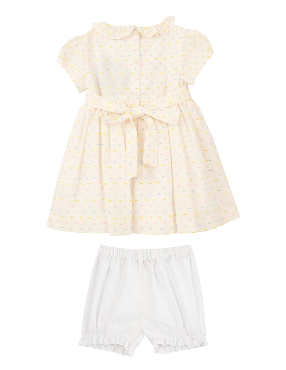 Vestido Ferrioni manga globo para bebé niña