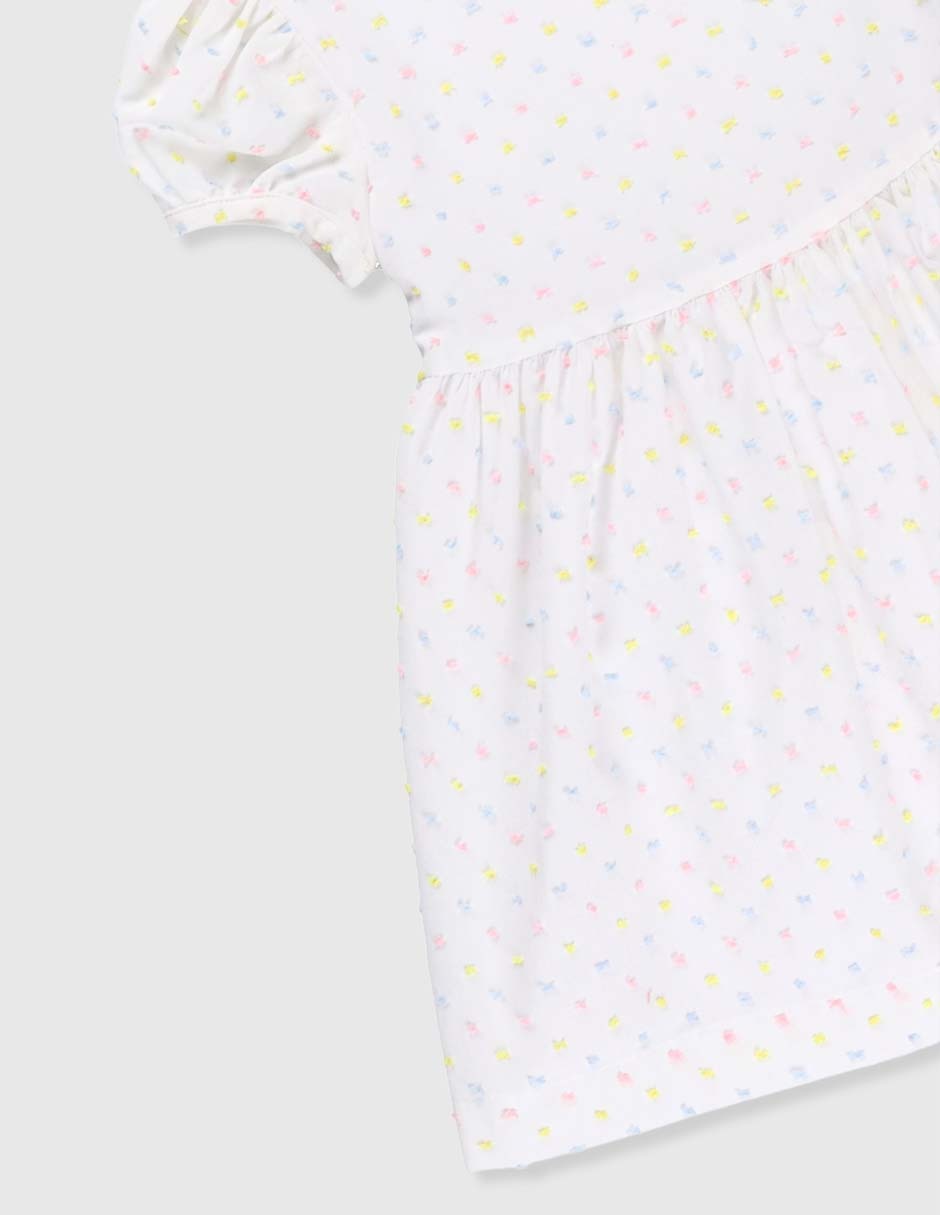 Vestido Pintta manga globo para bebé niña 7