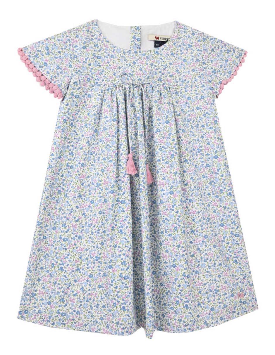 Vestido manga mariposa para niña Vestido manga mariposa para niña