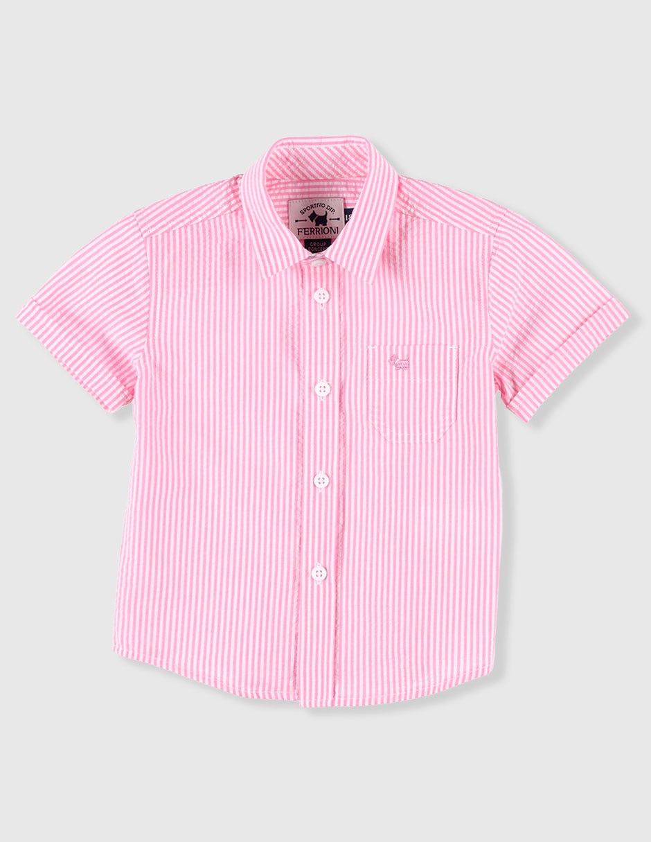 Camisa casual Ferrioni de algodón manga corta para bebé niño