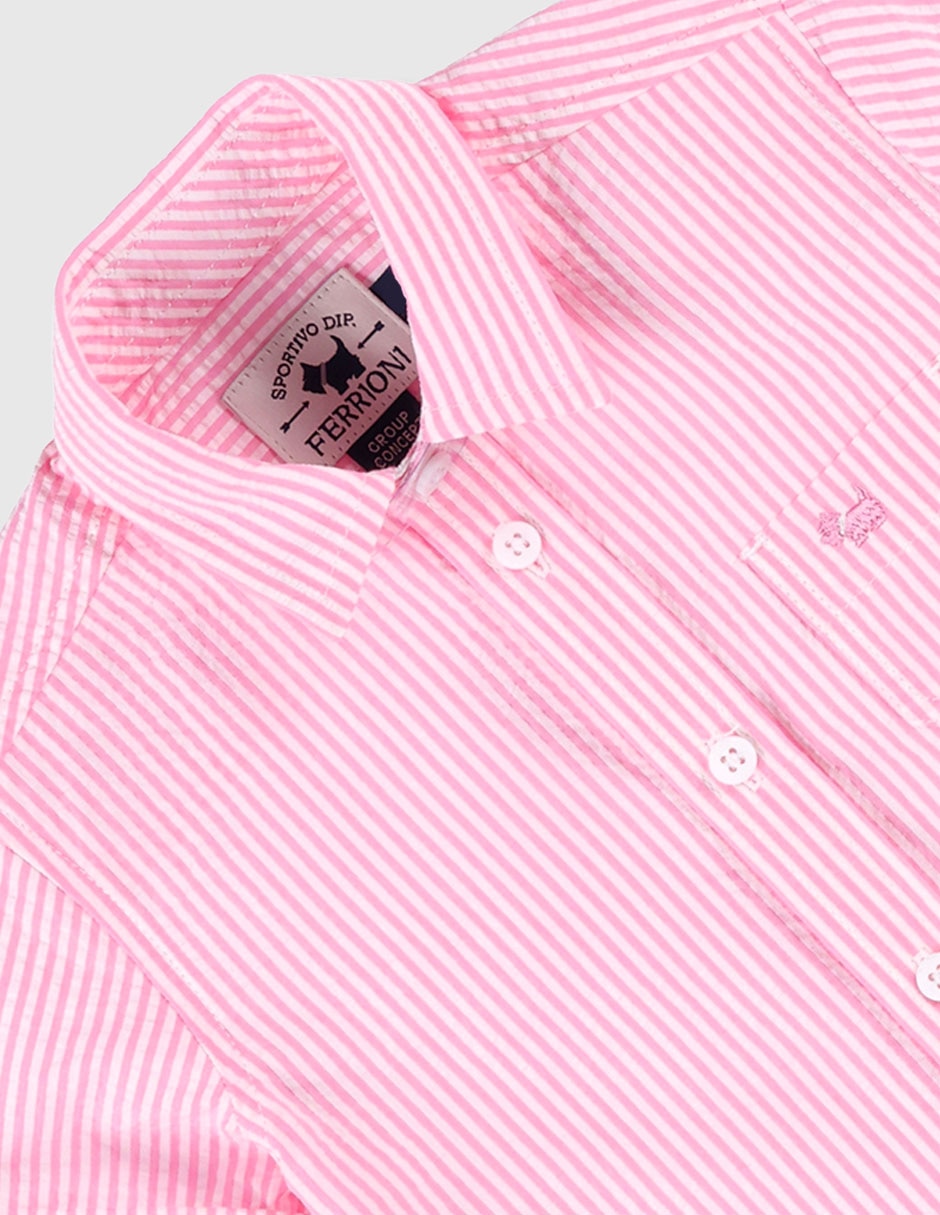 Camisa casual Ferrioni de algodón manga corta para bebé niño