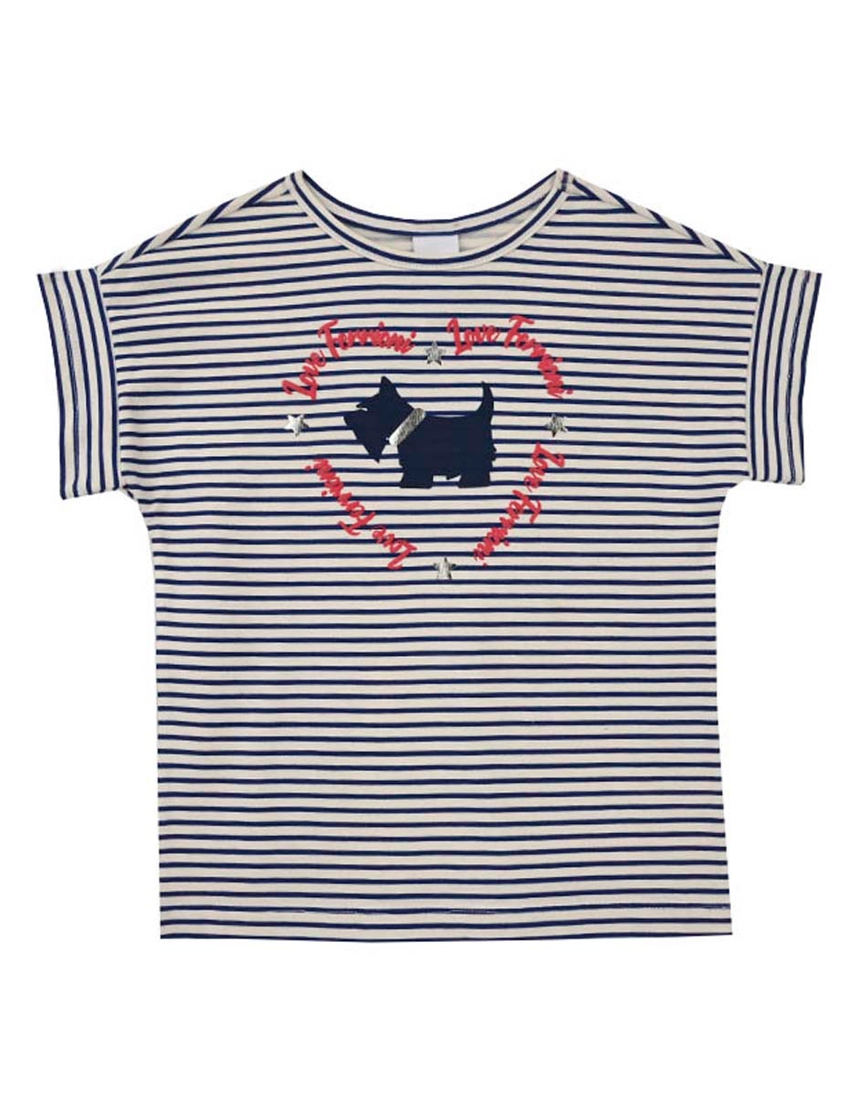 Playera Luise manga corta para bebé niña Playera Luise manga corta para bebé niña