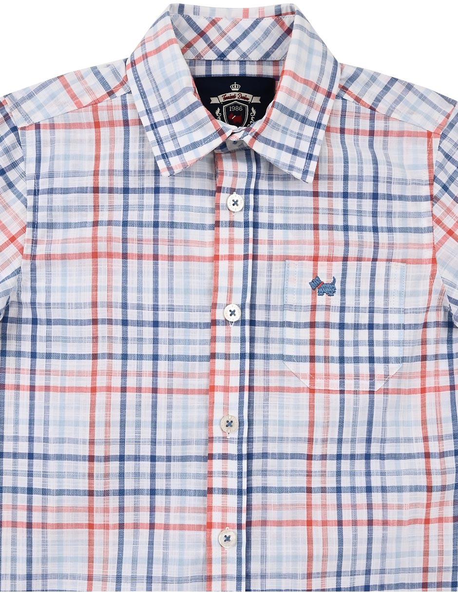 Camisa casual Lovari de algodón manga larga para bebé niño