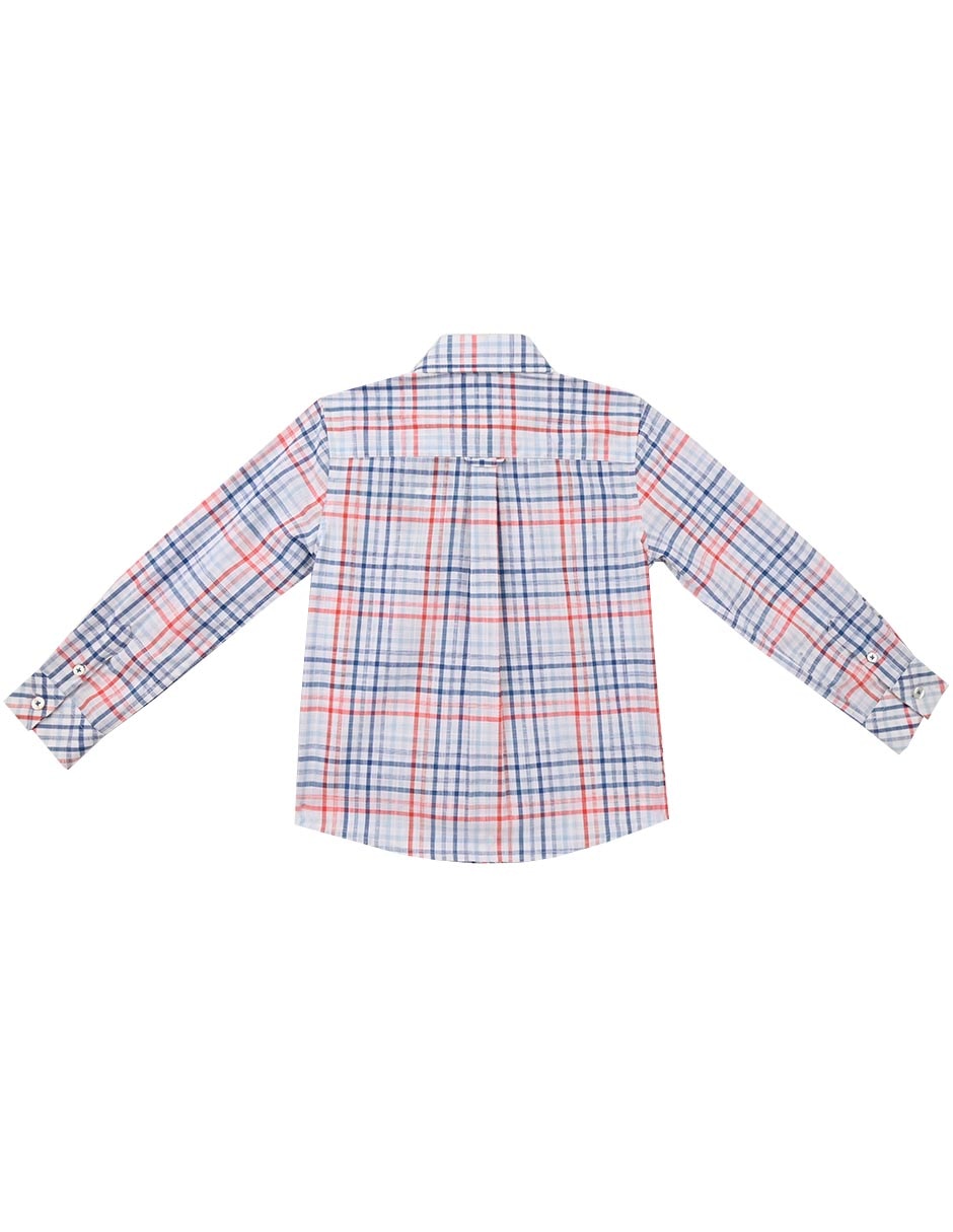 Camisa casual Lovari de algodón manga larga para bebé niño