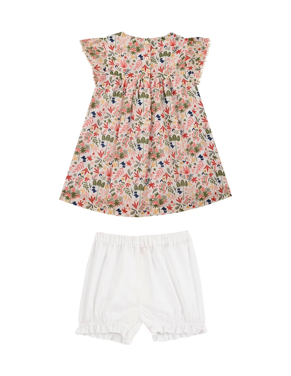 Vestido con calzón tukan manga mariposa para bebé niña 2
