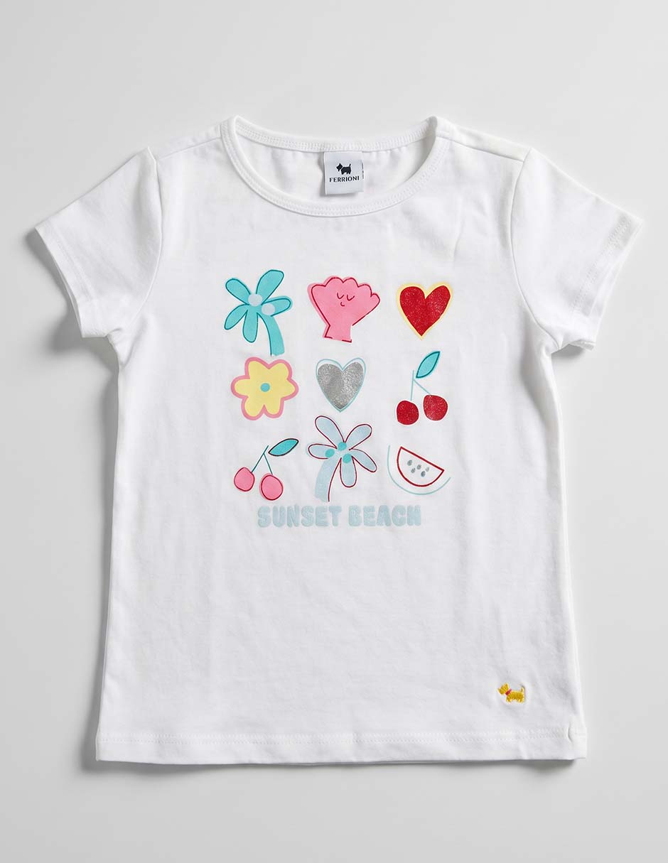 Playera Sunset manga corta para niña 2