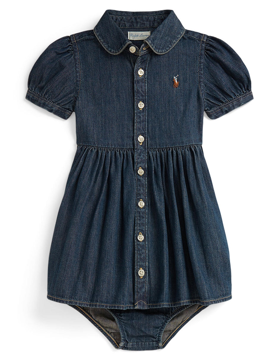 Vestido con calzón Polo manga globo para bebé niña