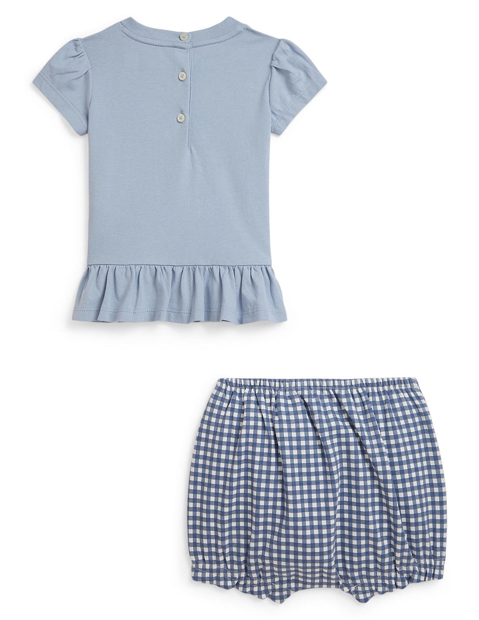 Conjunto Polo de algodón para bebé niña 2