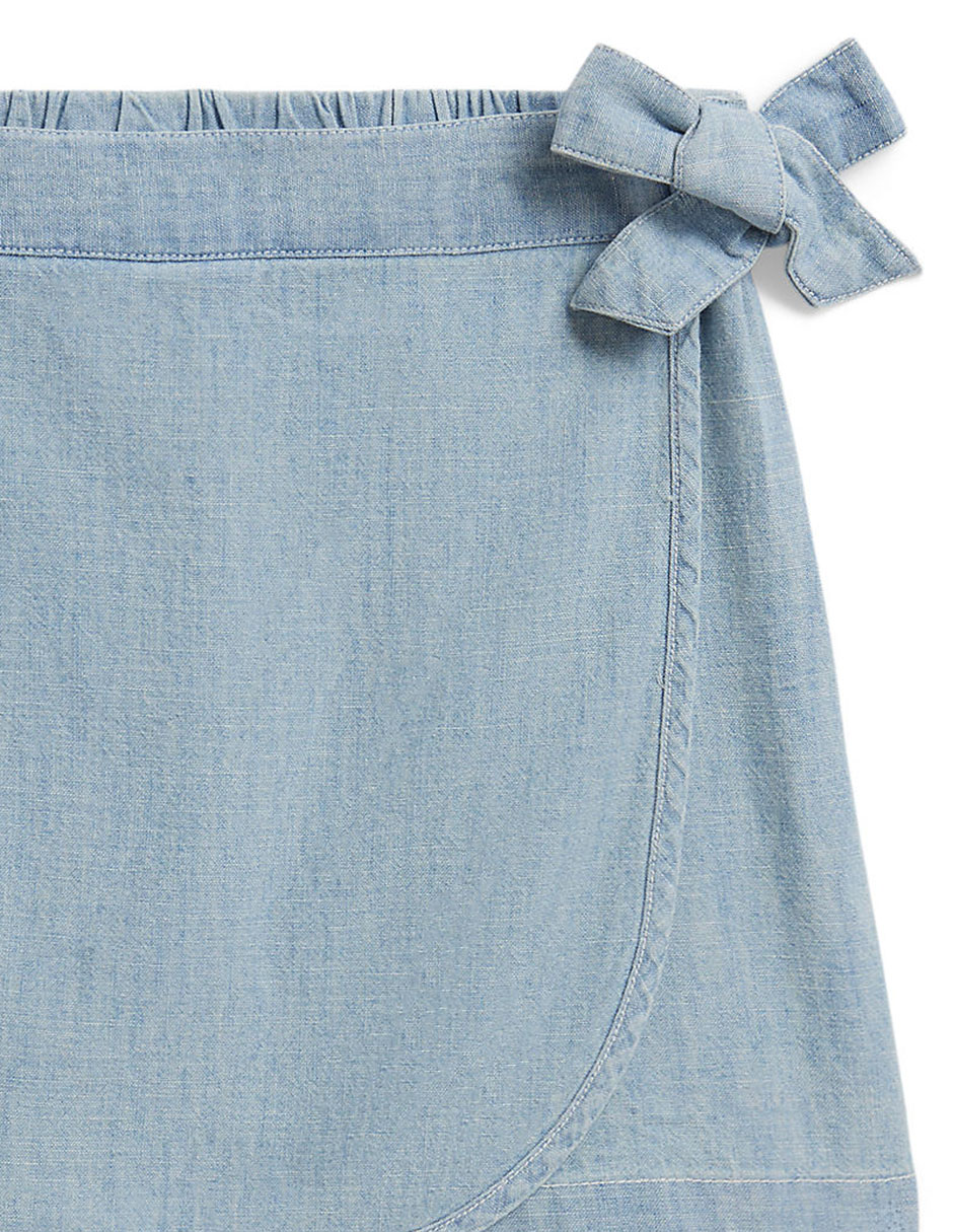 Falda short Polo de algodón para bebé niña