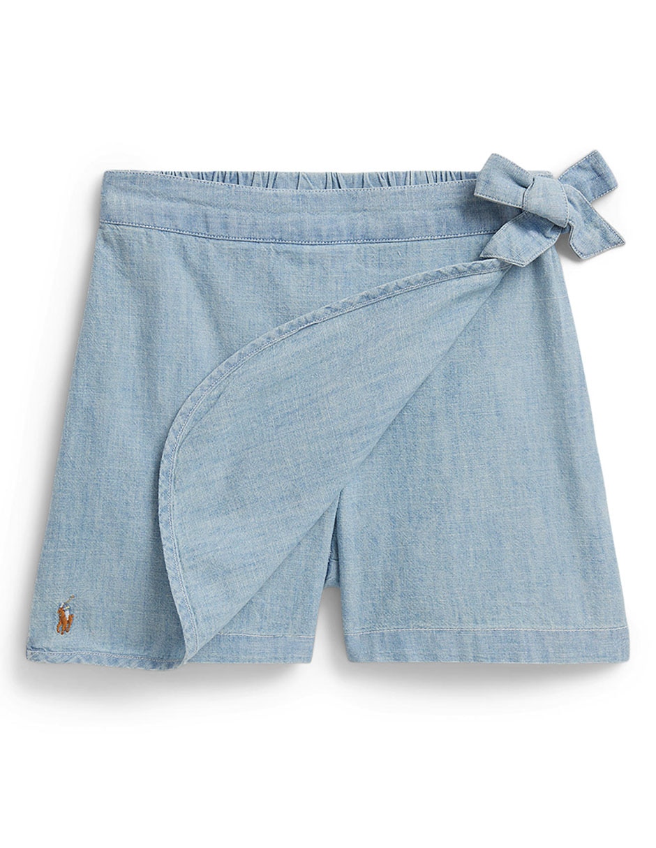 Falda short Polo de algodón para bebé niña