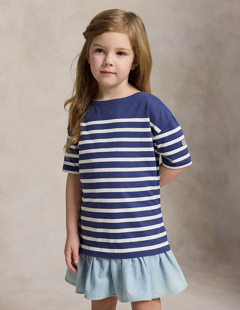Vestido polo manga regular para bebé niña 5