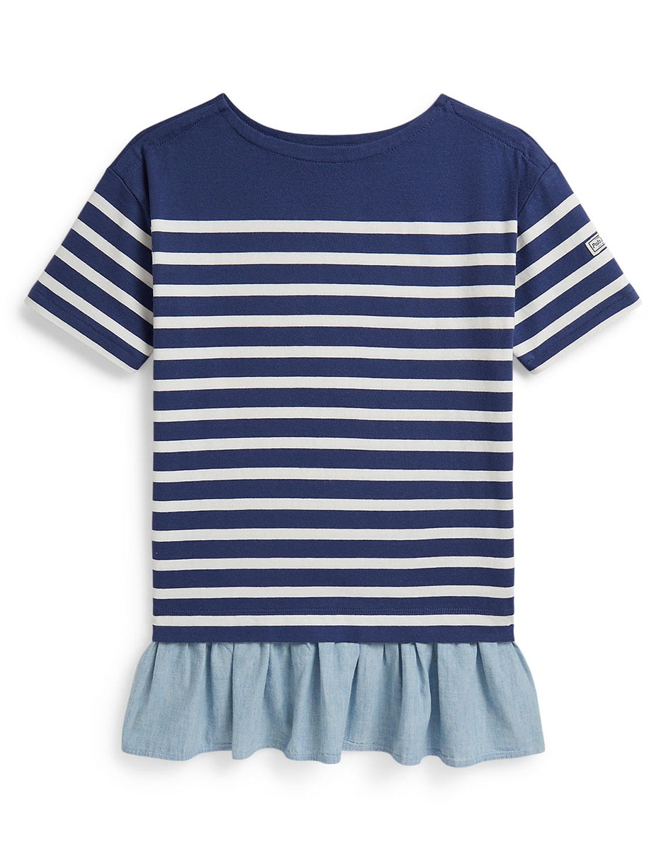 Vestido polo manga regular para bebé niña