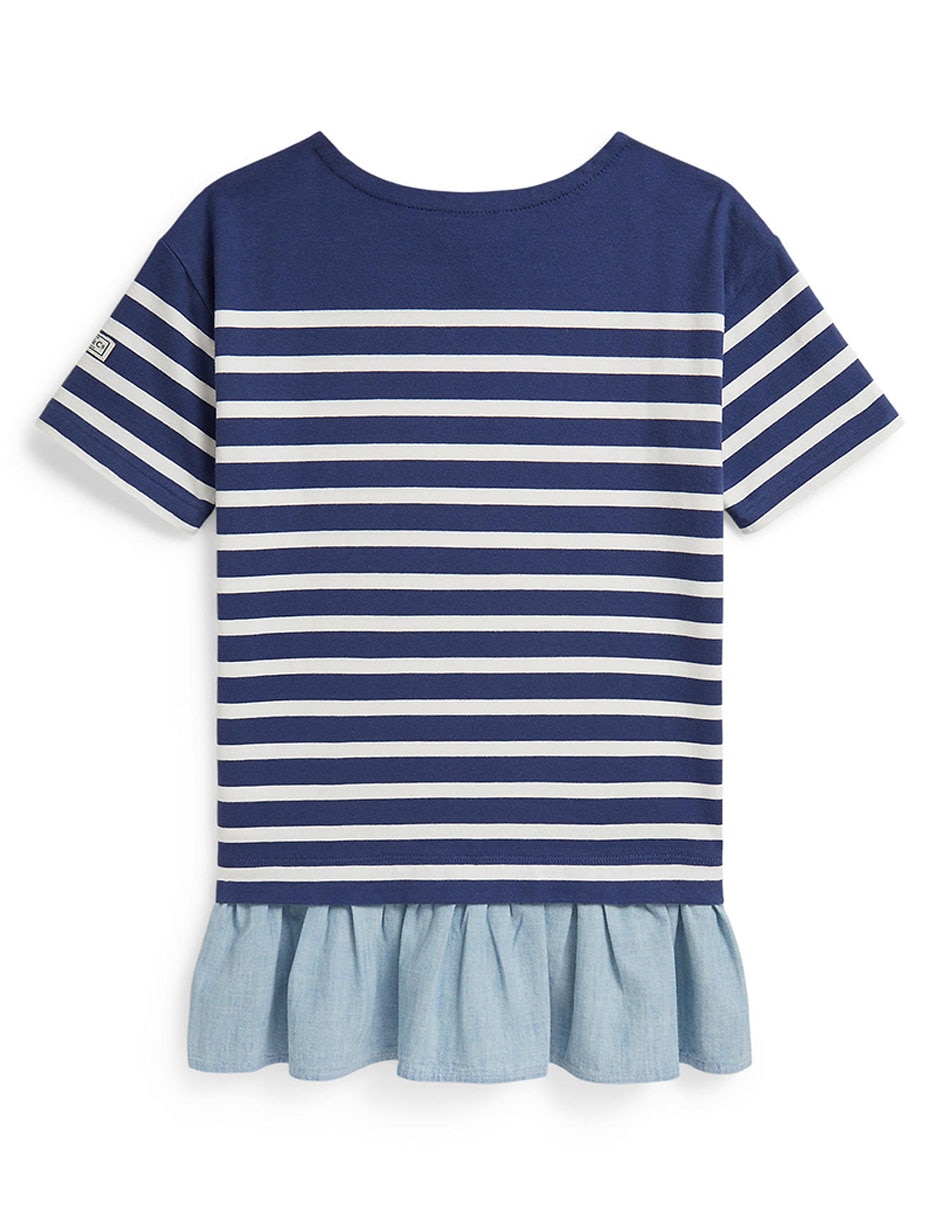 Vestido polo manga regular para bebé niña