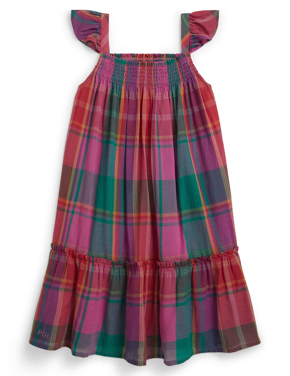 Vestido Polo manga tulipán para bebé niña