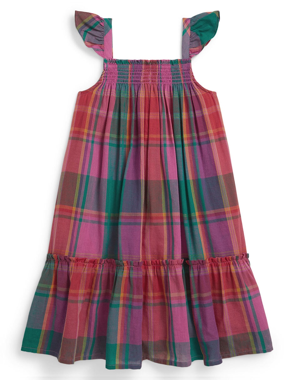 Vestido polo manga tulipán para bebé niña