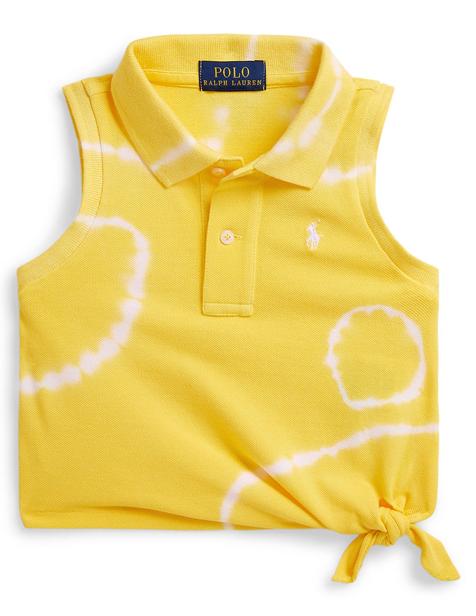 Playera tipo polo de algodón para bebé niña Playera tipo polo de algodón para bebé niña