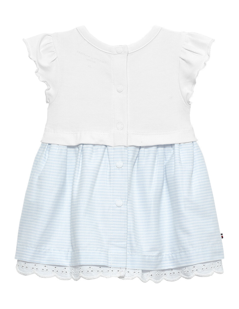 Vestido tommy hilfiger manga regular para bebé niña