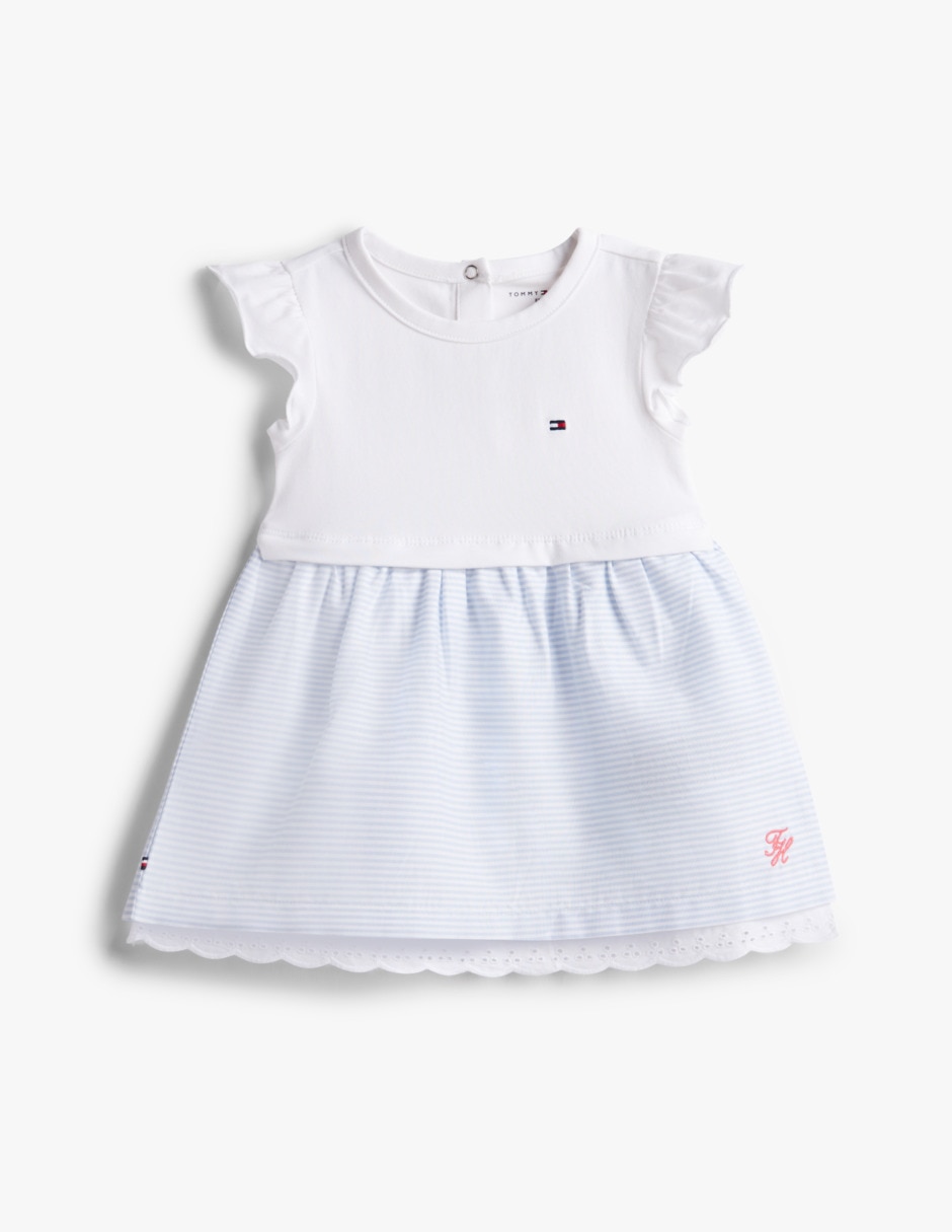 Vestido tommy hilfiger manga regular para bebé niña