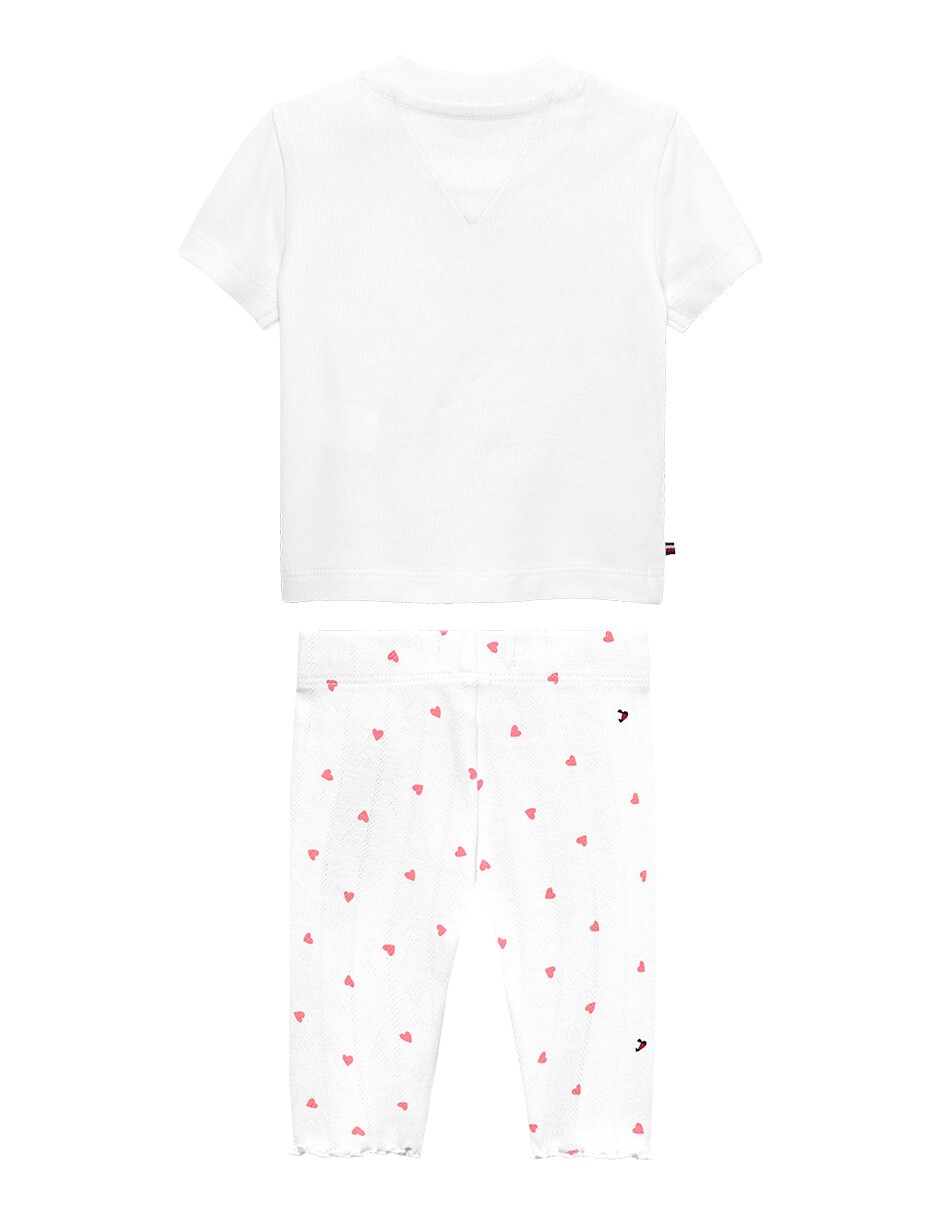 Conjunto casual tommy hilfiger de algodón para bebé niña
