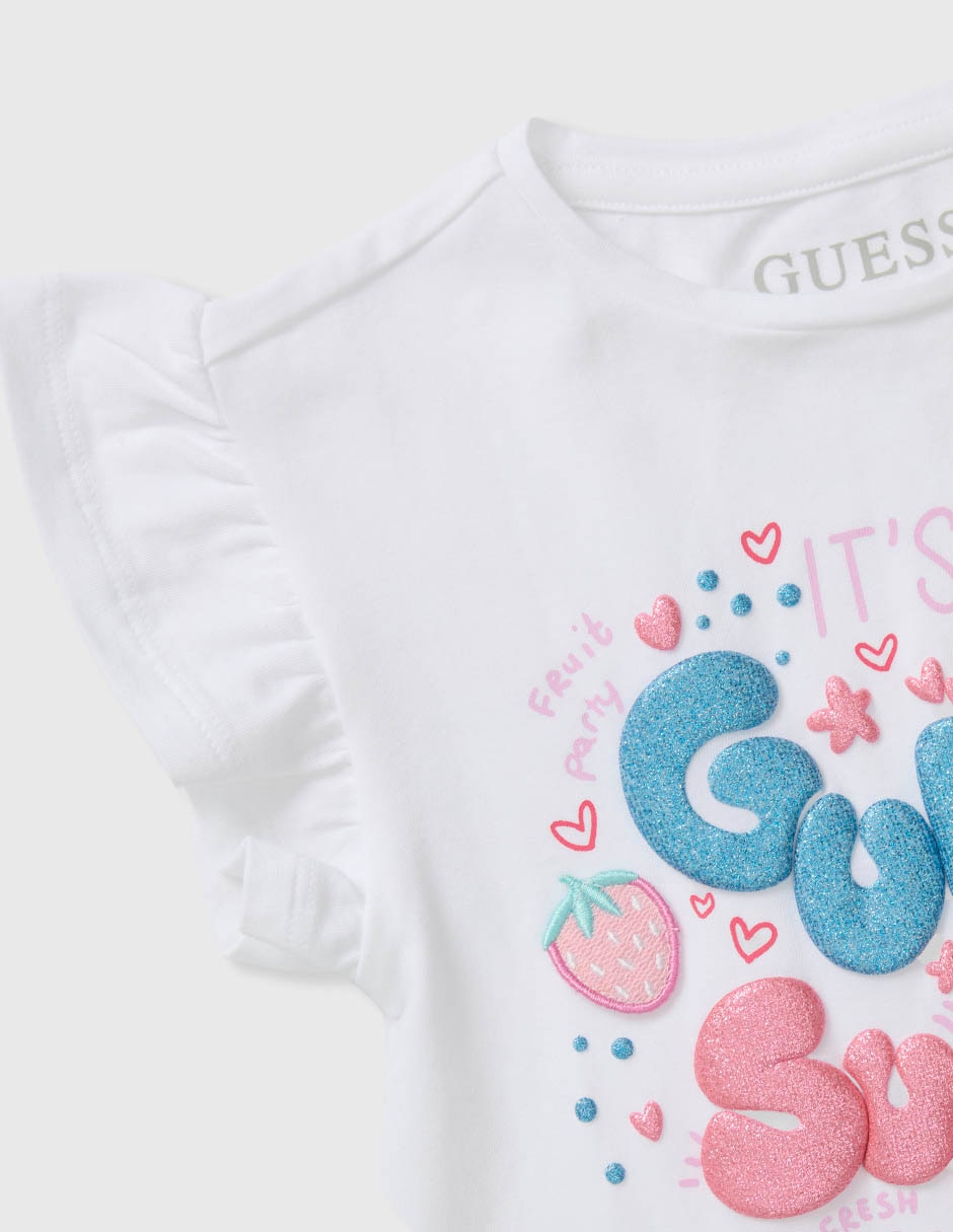 Playera manga 3/4 para bebé niña