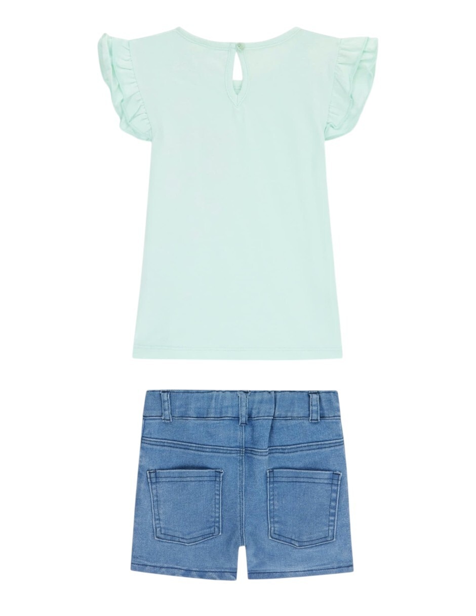 Conjunto casual guess sp26 de algodón y elastano para bebé niña