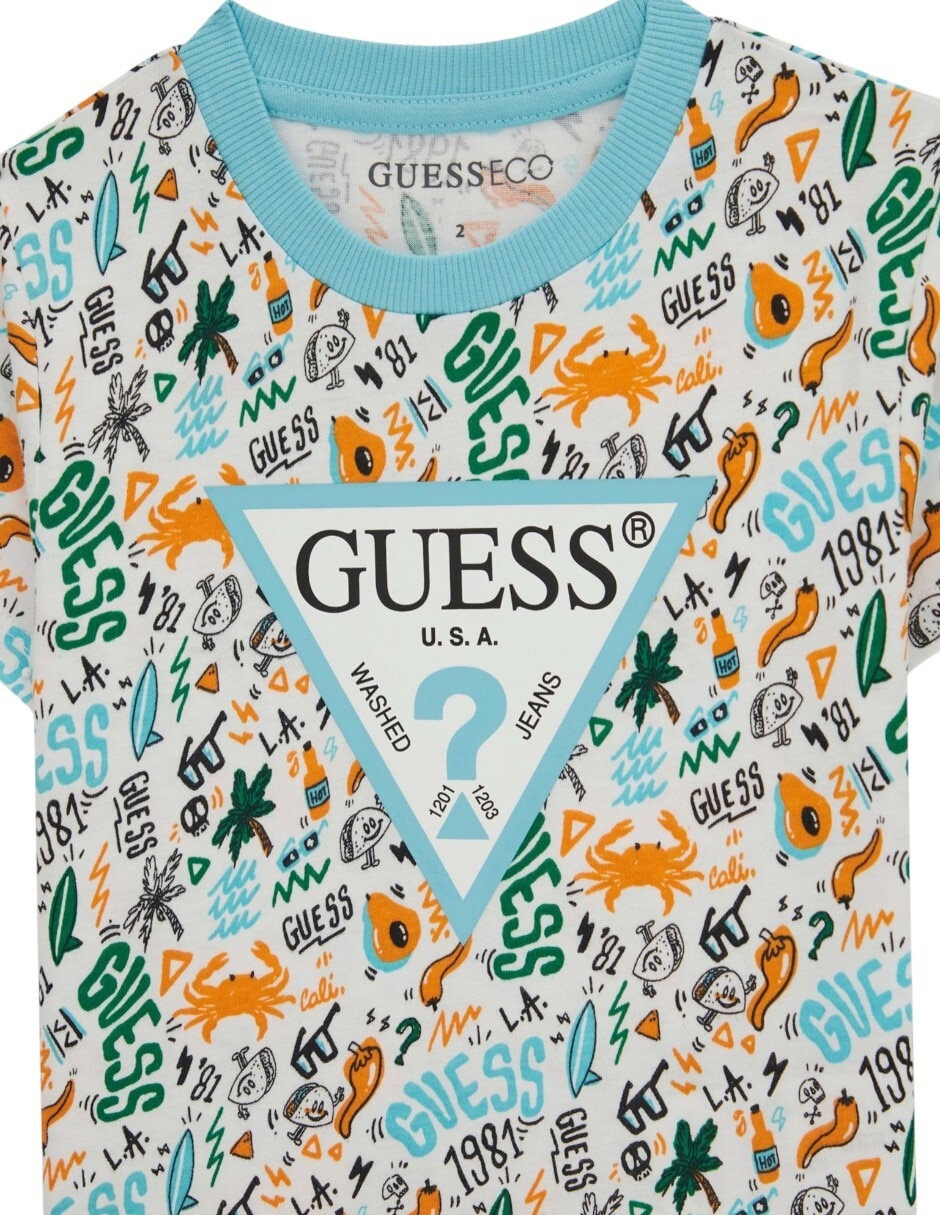 Conjunto casual guess sp26 de algodón para bebé niño