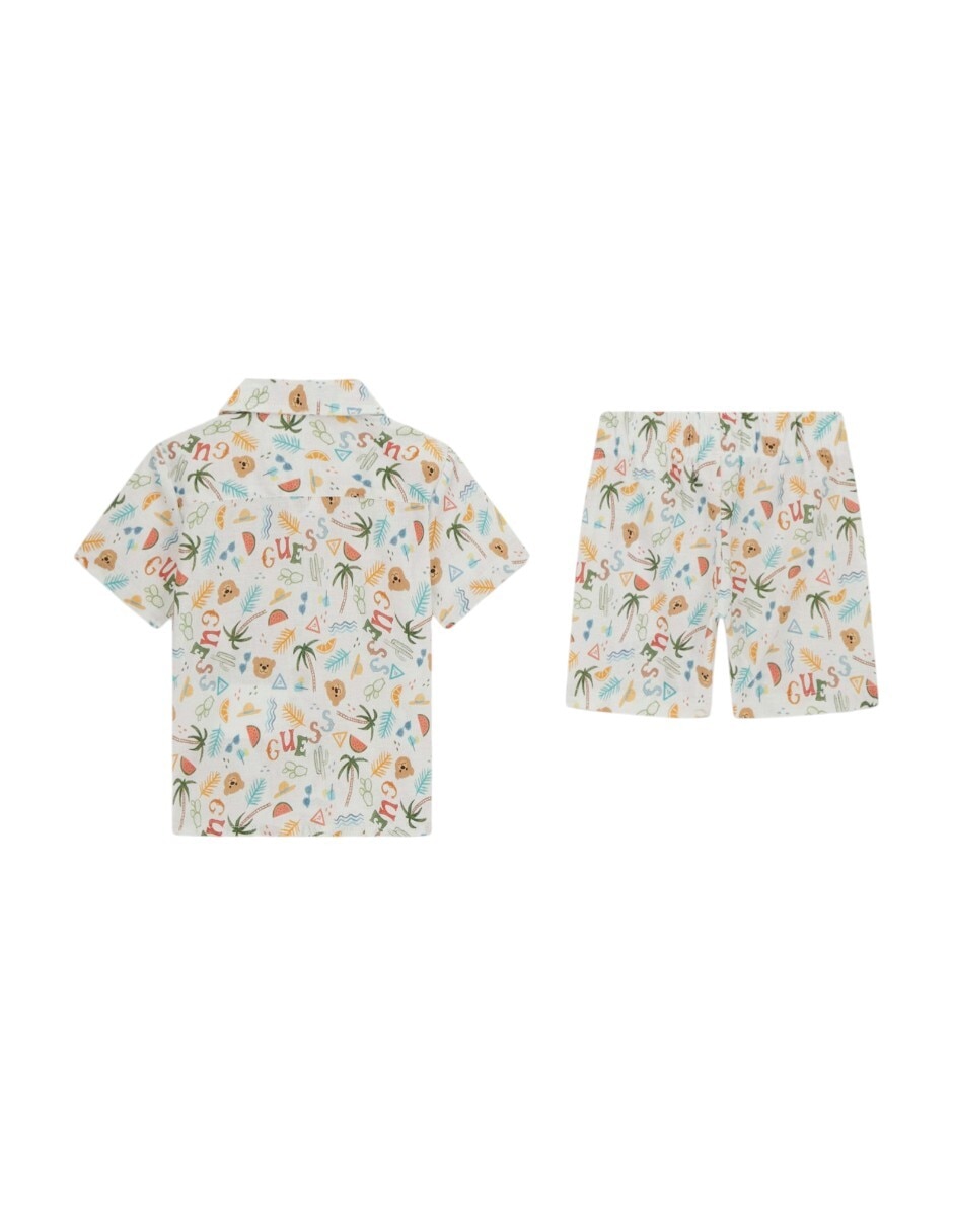 Conjunto casual guess sp26 de algodón y lino para bebé niño