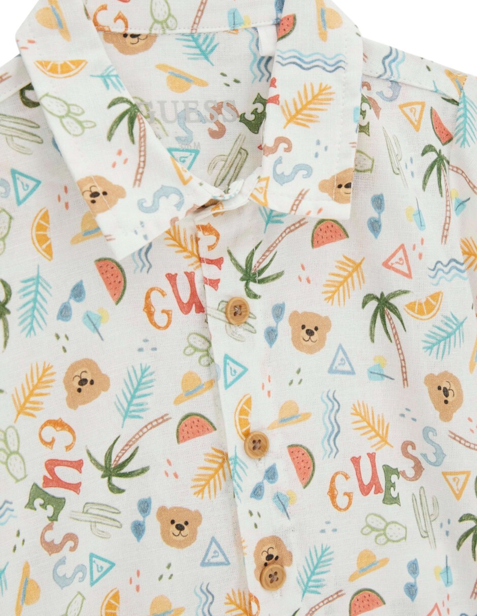 Conjunto casual guess sp26 de algodón y lino para bebé niño