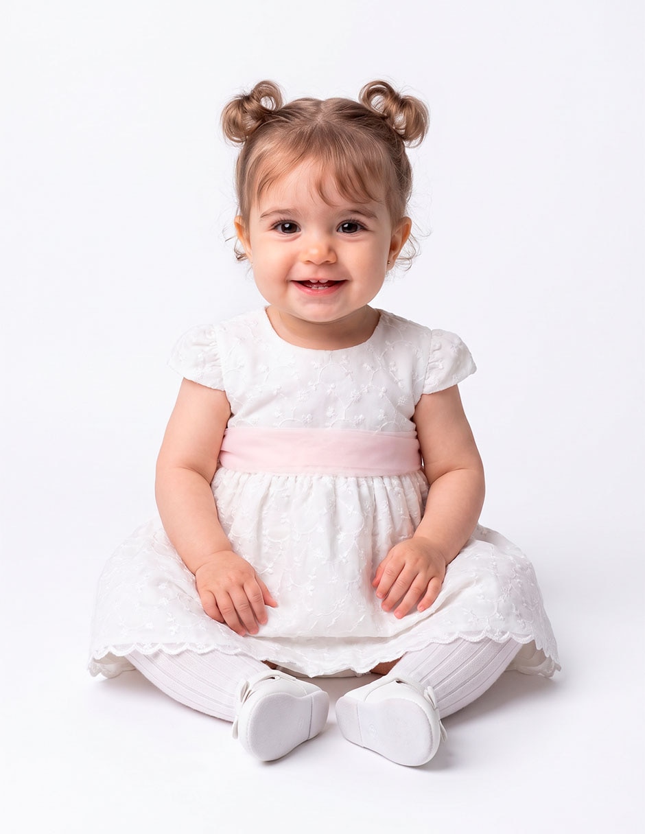 Vestido manga corta para niña 3