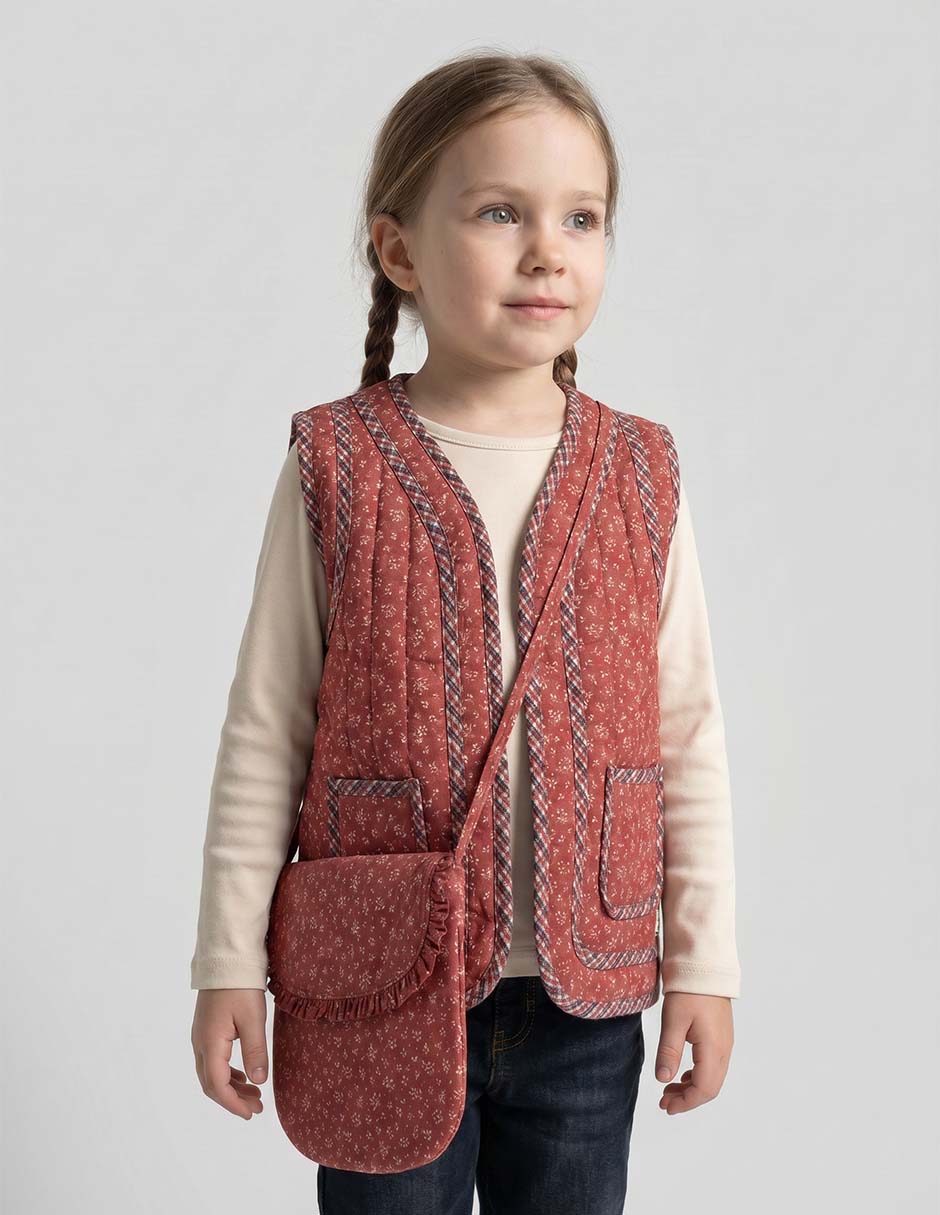 Chaleco con bolsillos para niña Chaleco con bolsillos para niña