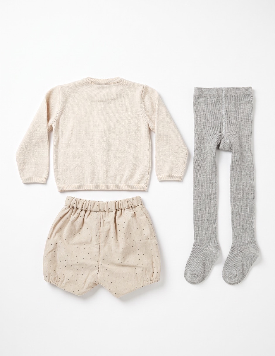 Conjunto de algodón para bebé niña 4