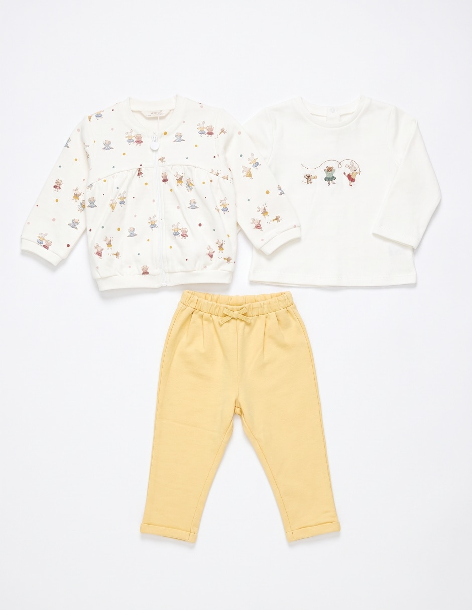 Conjunto de 3 piezas para bebé niña 3
