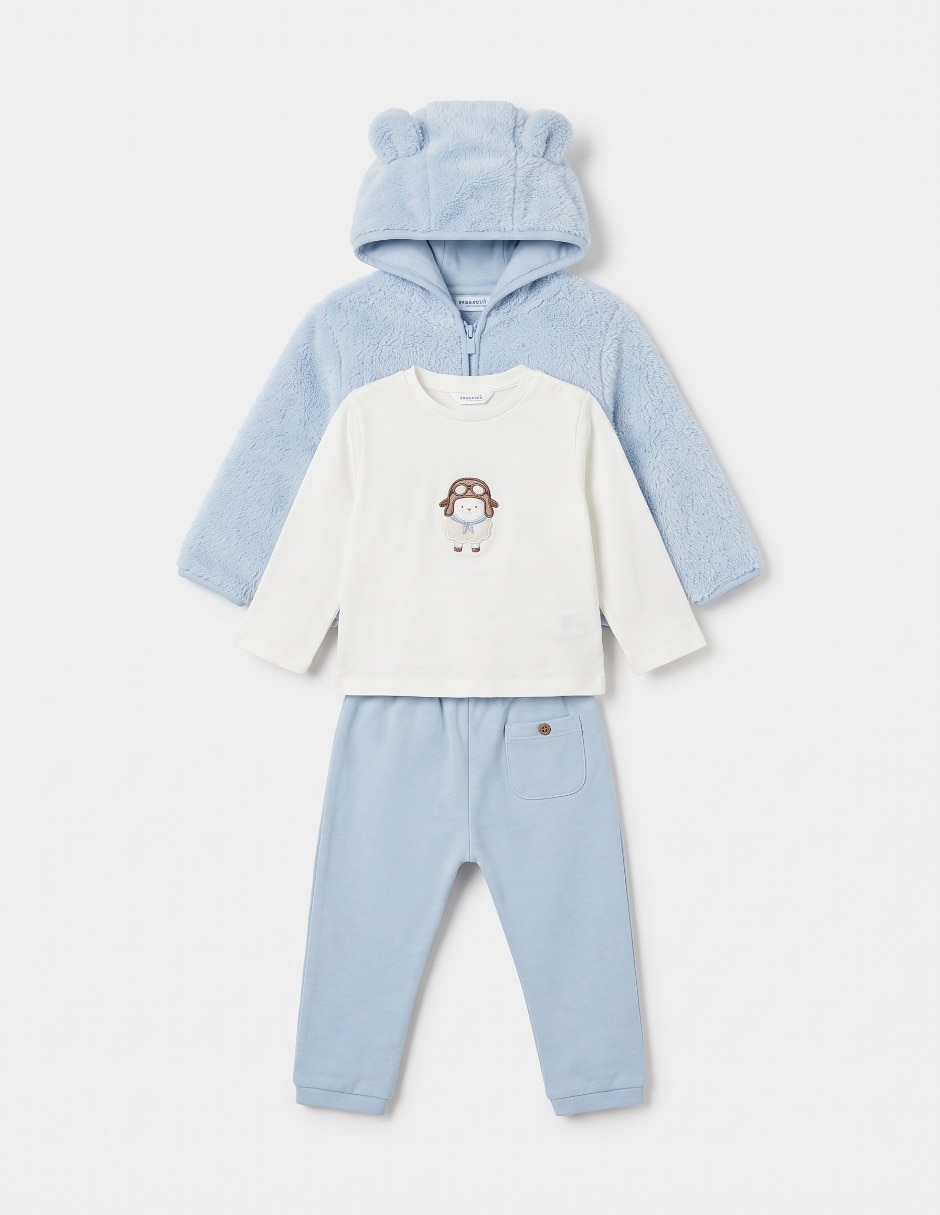 Conjunto de algodón para bebé niña 3