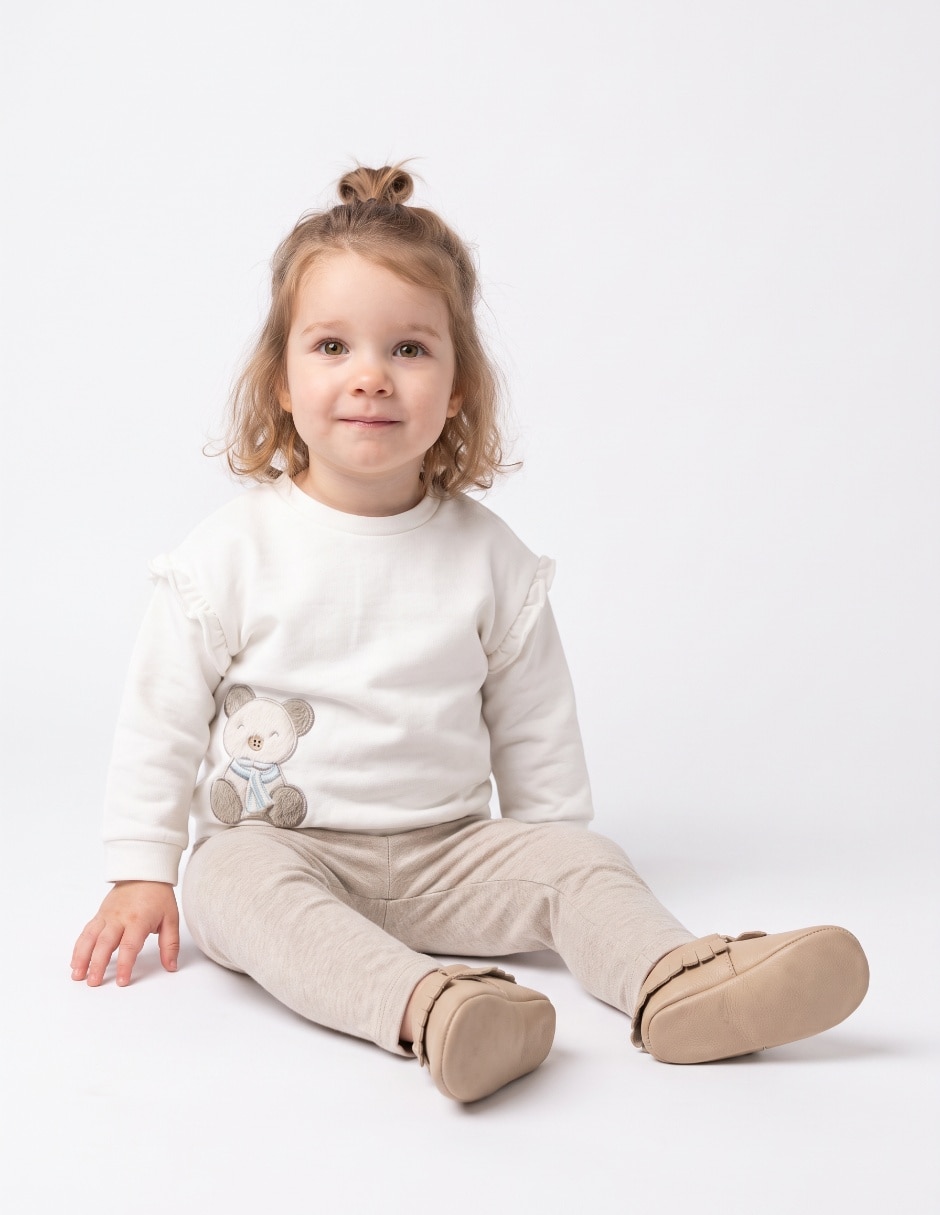 Set conjunto casual de algodón para bebé niña Set conjunto casual de algodón para bebé niña