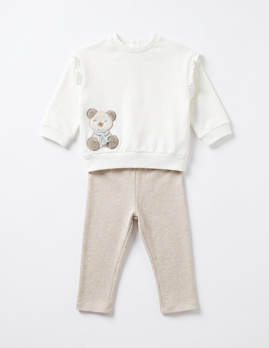 Set conjunto casual de algodón para bebé niña 2