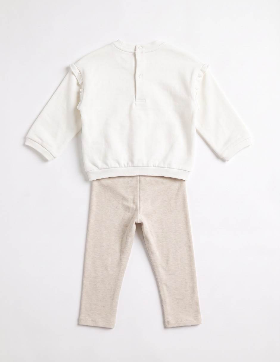 Set conjunto casual de algodón para bebé niña 3