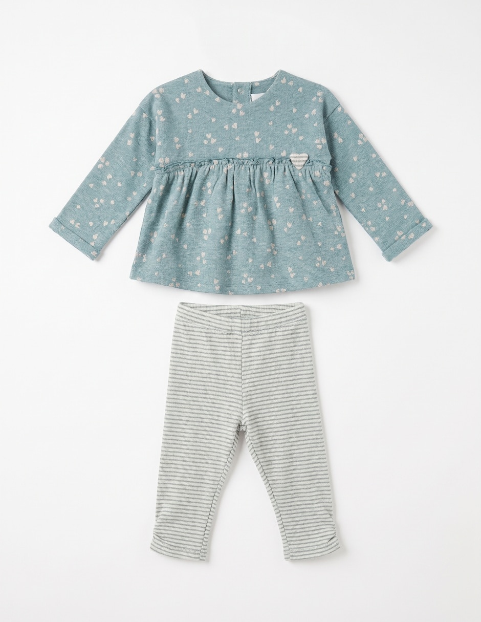 Set conjunto casual de algodón para bebé niña 6