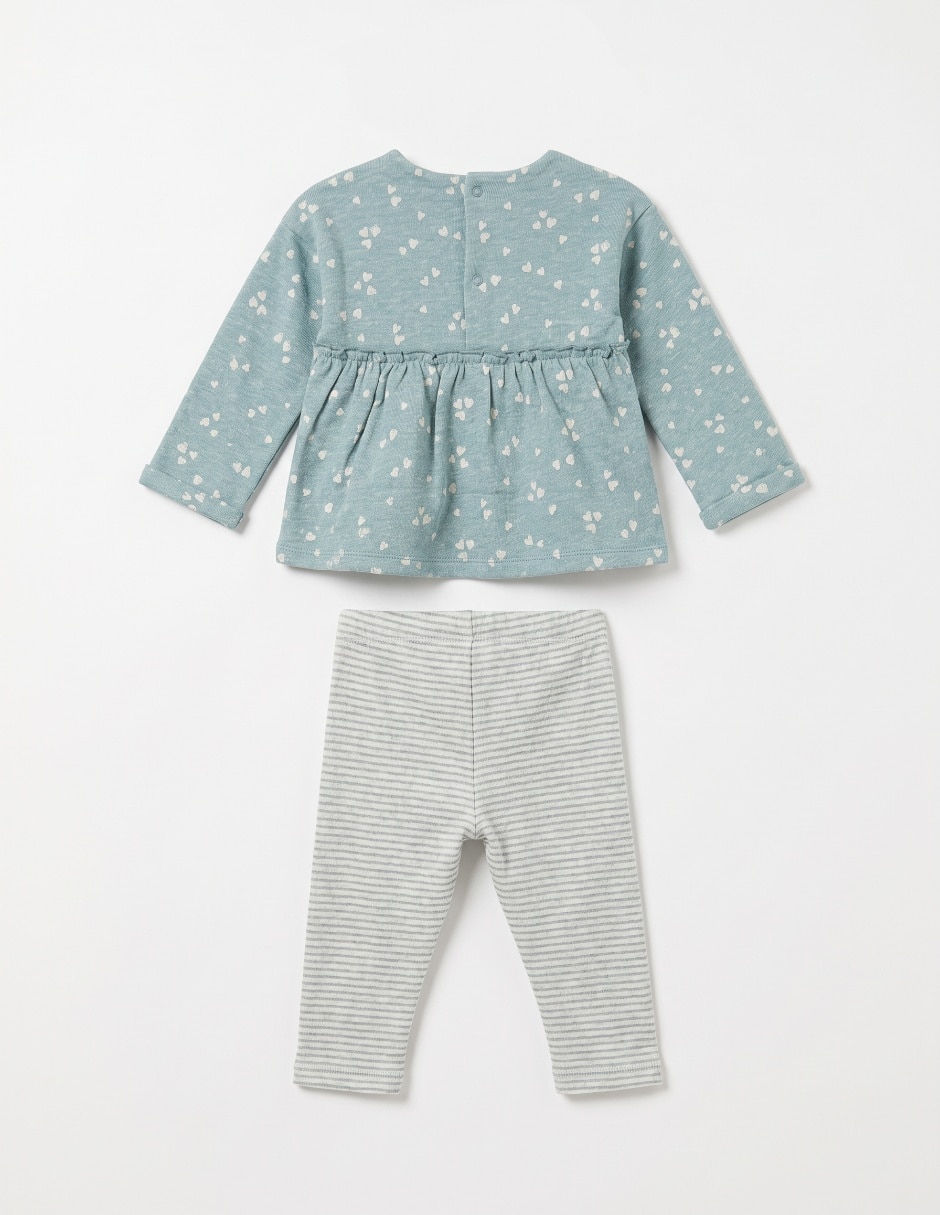 Set conjunto casual de algodón para bebé niña 7