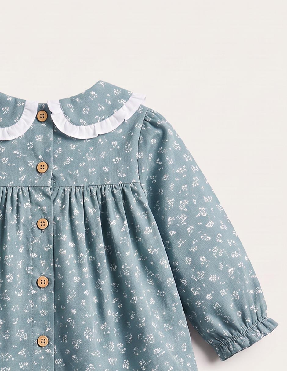 Vestido con calzón mon caramel manga globo para niña 4