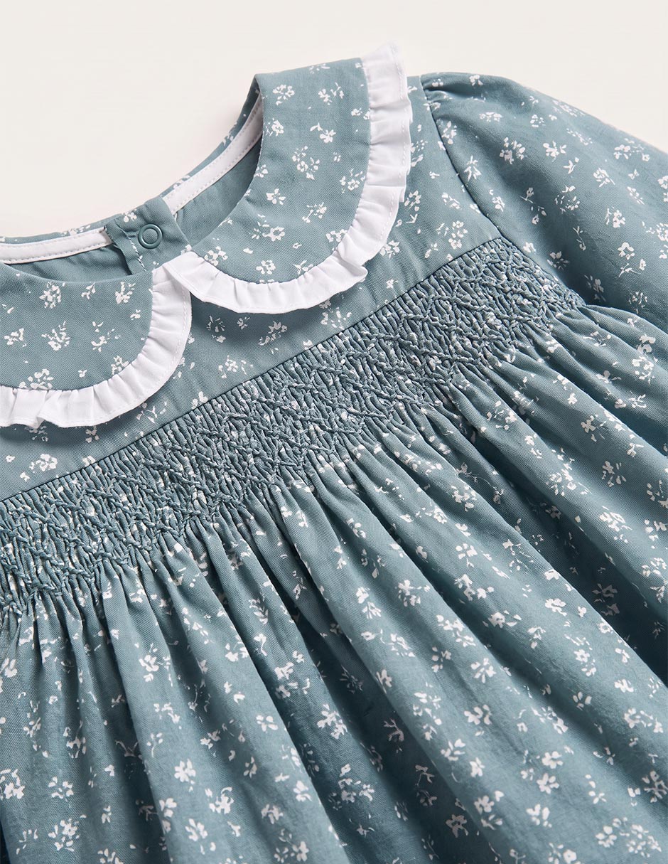 Vestido con calzón mon caramel manga globo para niña 3